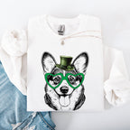 Corgi, Adorable Dog, St Patrick's Day, Lucky, Irish Sweatshirt - Che Cose Belle