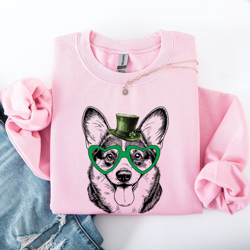 Corgi, Adorable Dog, St Patrick's Day, Lucky, Irish Sweatshirt - Che Cose Belle