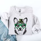 Corgi, Adorable Dog, St Patrick's Day, Lucky, Irish Sweatshirt - Che Cose Belle
