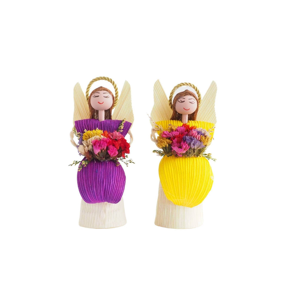 Corn Husk Flower Angel Table Decor - Che Cose Belle