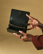 Costanza (black) - Italian calf leather women’s wallet - Che Cose Belle