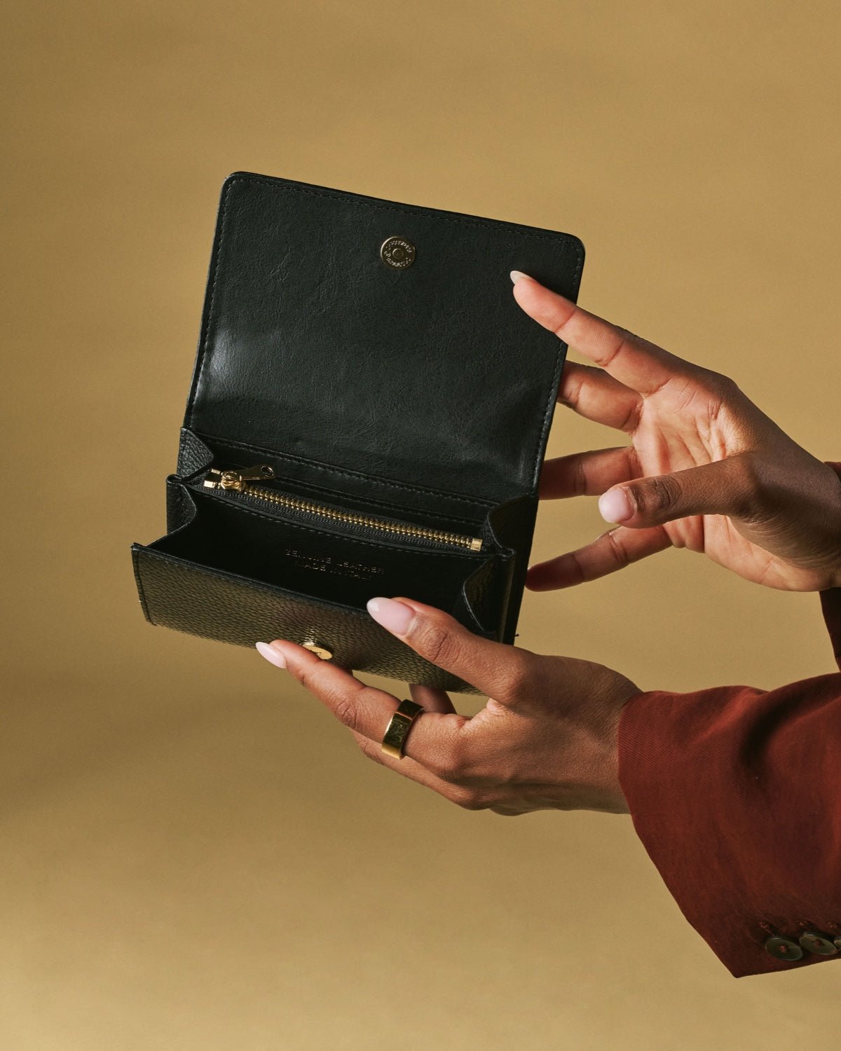 Costanza (black) - Italian calf leather women’s wallet - Che Cose Belle