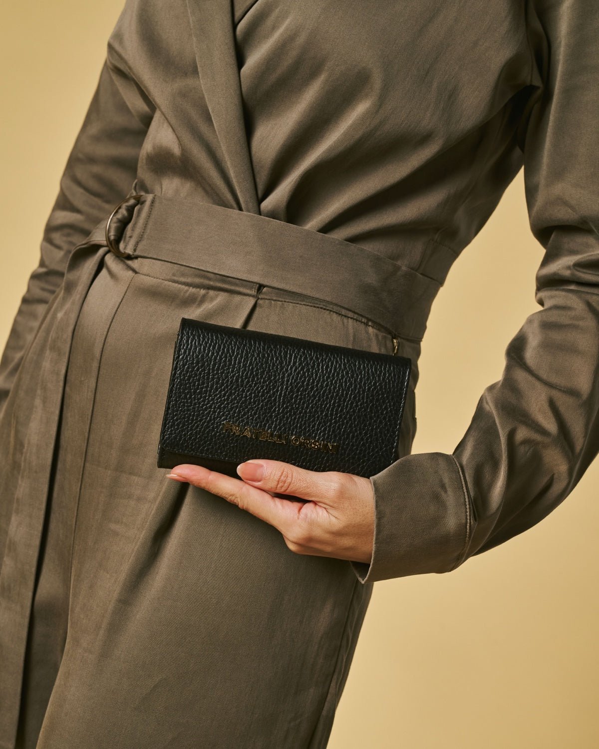 Costanza (black) - Italian calf leather women’s wallet - Che Cose Belle