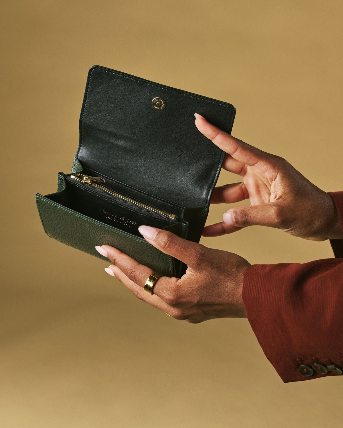 Costanza (green) - Italian calf leather women’s wallet - Che Cose Belle