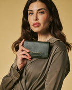 Costanza (green) - Italian calf leather women’s wallet - Che Cose Belle