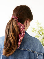 Cottage Rose Scarf Scrunchie - Che Cose Belle