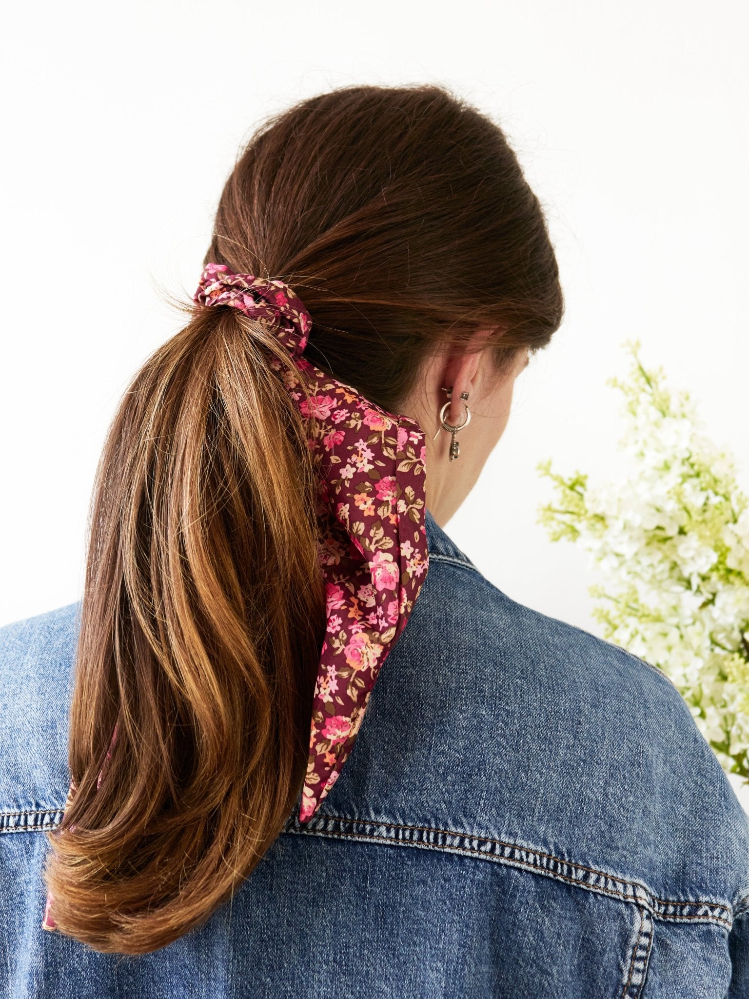 Cottage Rose Scarf Scrunchie - Che Cose Belle