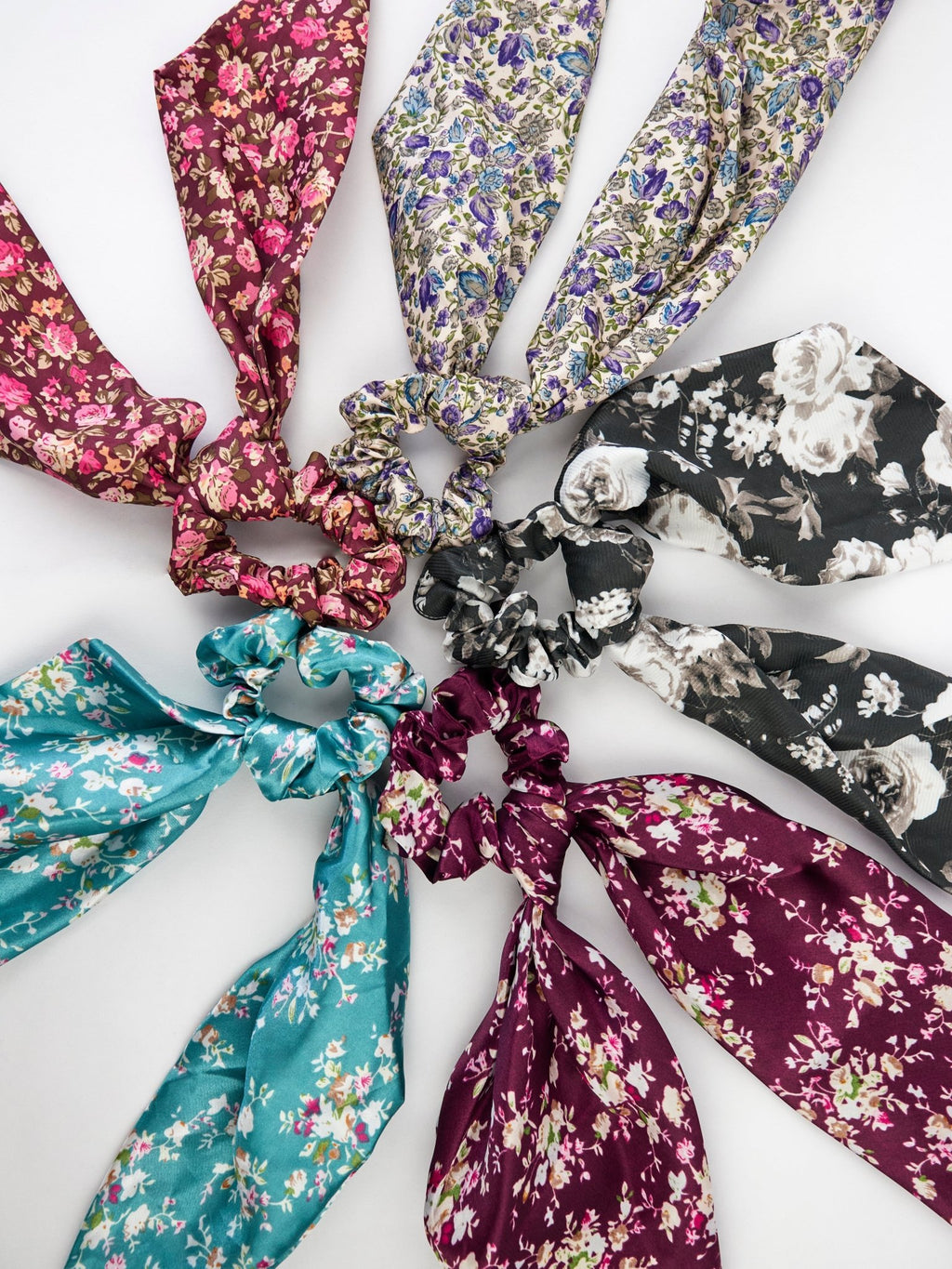 Cottage Rose Scarf Scrunchie - Che Cose Belle