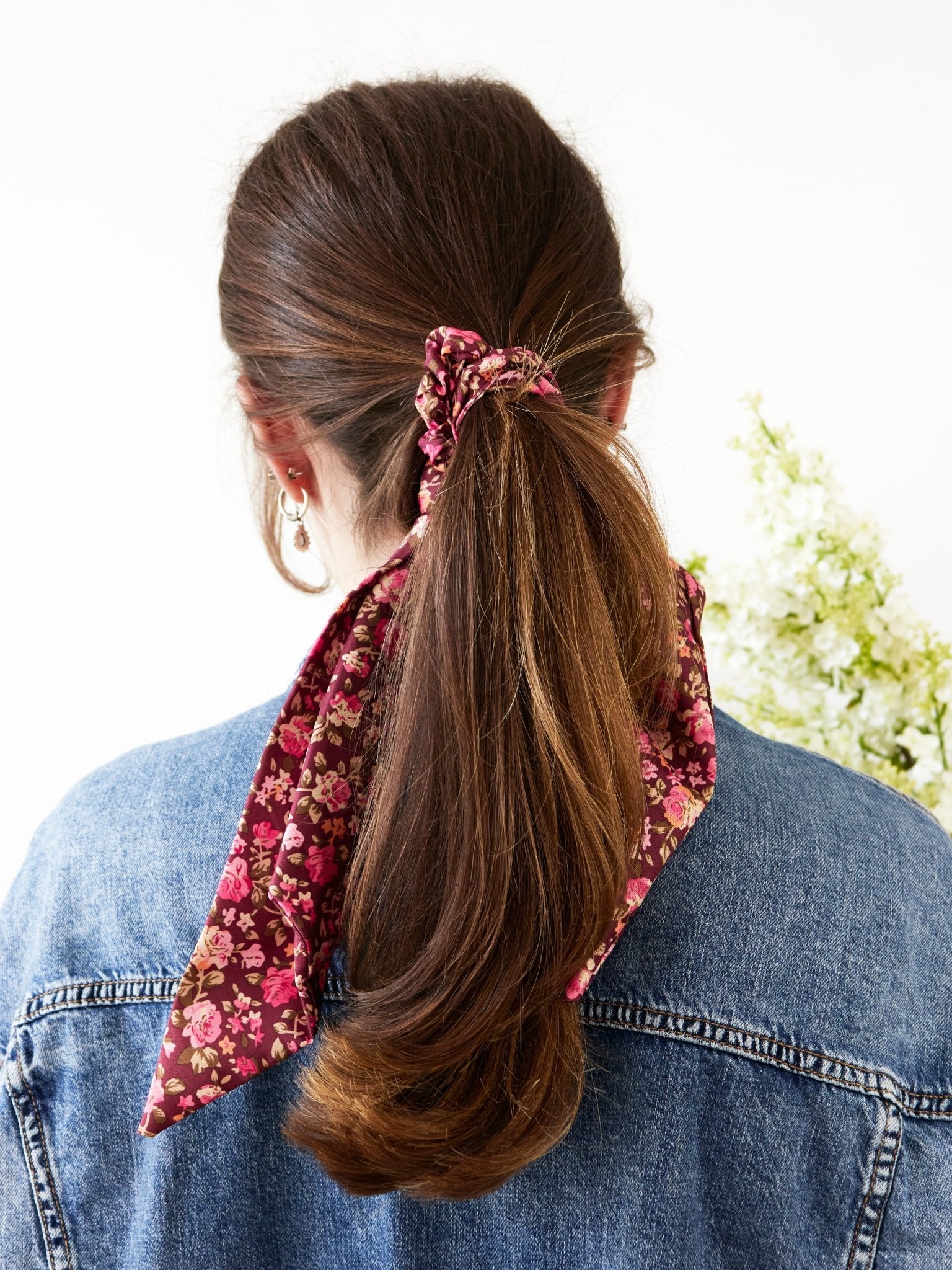 Cottage Rose Scarf Scrunchie - Che Cose Belle