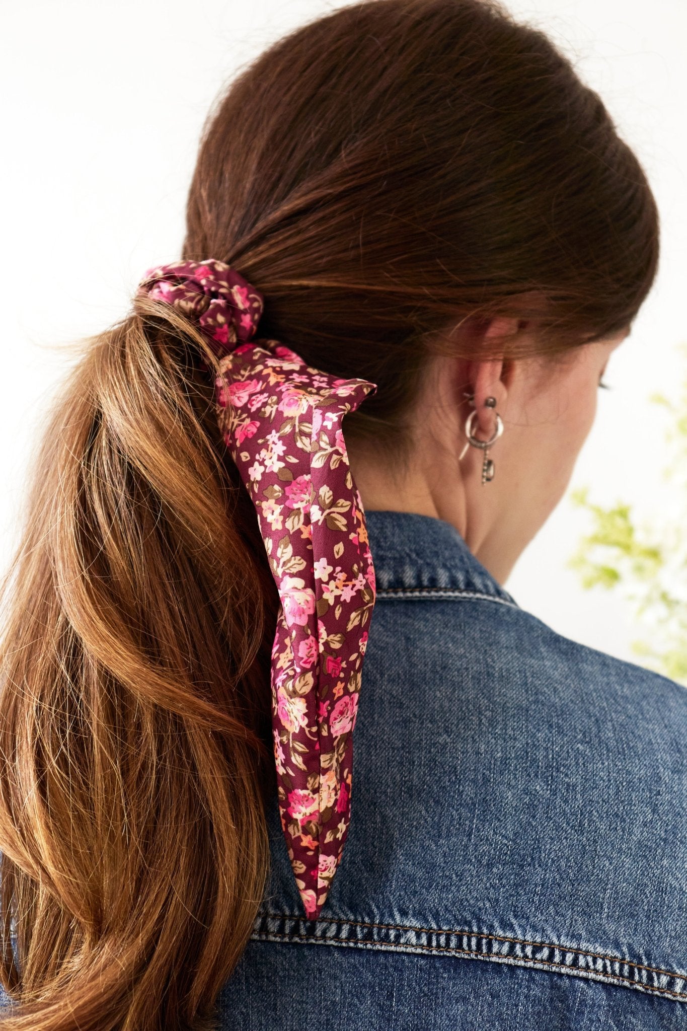 Cottage Rose Scarf Scrunchie - Che Cose Belle
