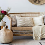 Cotton Bobbles Textured Throw Pillow - Che Cose Belle