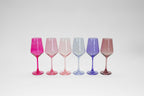 Cotton Candy Collection - Stemless Colored Wine Glass Ombré Set of 6 - Che Cose Belle