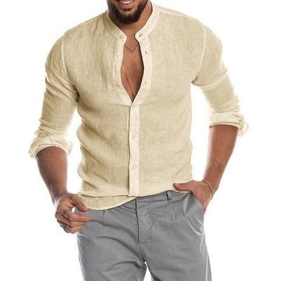 Cotton Linen Shirt long Sleeve Casual Men's - Che Cose Belle