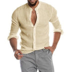 Cotton Linen Shirt long Sleeve Casual Men's - Che Cose Belle