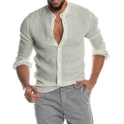 Cotton Linen Shirt long Sleeve Casual Men's - Che Cose Belle
