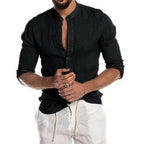 Cotton Linen Shirt long Sleeve Casual Men's - Che Cose Belle