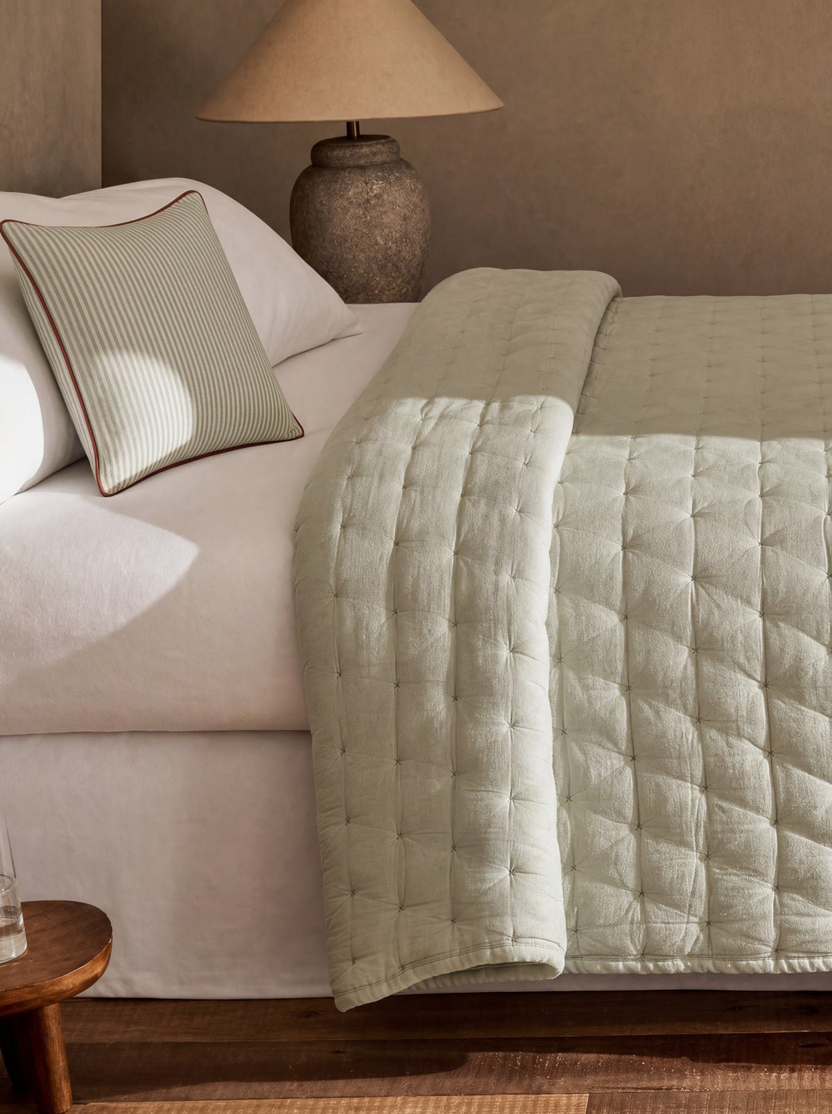 Cotton Mist Stitched Quilt - Che Cose Belle