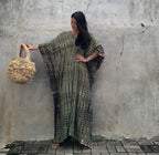 Cotton Ombre Beach Robe ¨C Loose Striped Bikini Cover-Up Dress, Vacation Maxi Kimono - Che Cose Belle