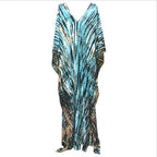 Cotton Ombre Beach Robe ¨C Loose Striped Bikini Cover-Up Dress, Vacation Maxi Kimono - Che Cose Belle