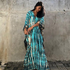 Cotton Ombre Beach Robe ¨C Loose Striped Bikini Cover-Up Dress, Vacation Maxi Kimono - Che Cose Belle
