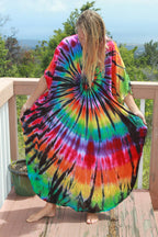 Cotton Ombre Beach Robe ¨C Loose Striped Bikini Cover-Up Dress, Vacation Maxi Kimono - Che Cose Belle
