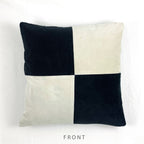 COTTON VELVET PILLOW COVER - B&W CHECKERBOARD - Che Cose Belle