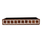countertop and vanity tray handmade illusion yinyang - pattern 10x6 towel tray brown - Che Cose Belle