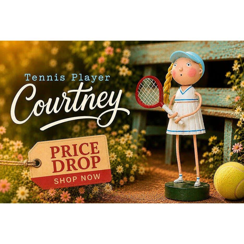 Courtney Tennis Player Figuine by Lori Mitchell - Che Cose Belle