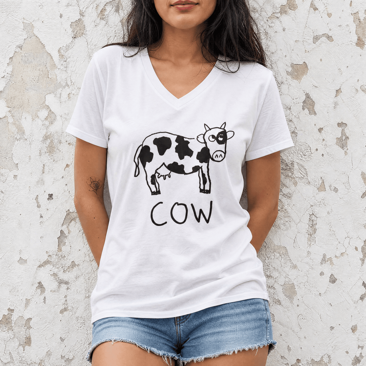 Cow - V-neck Tee - Che Cose Belle