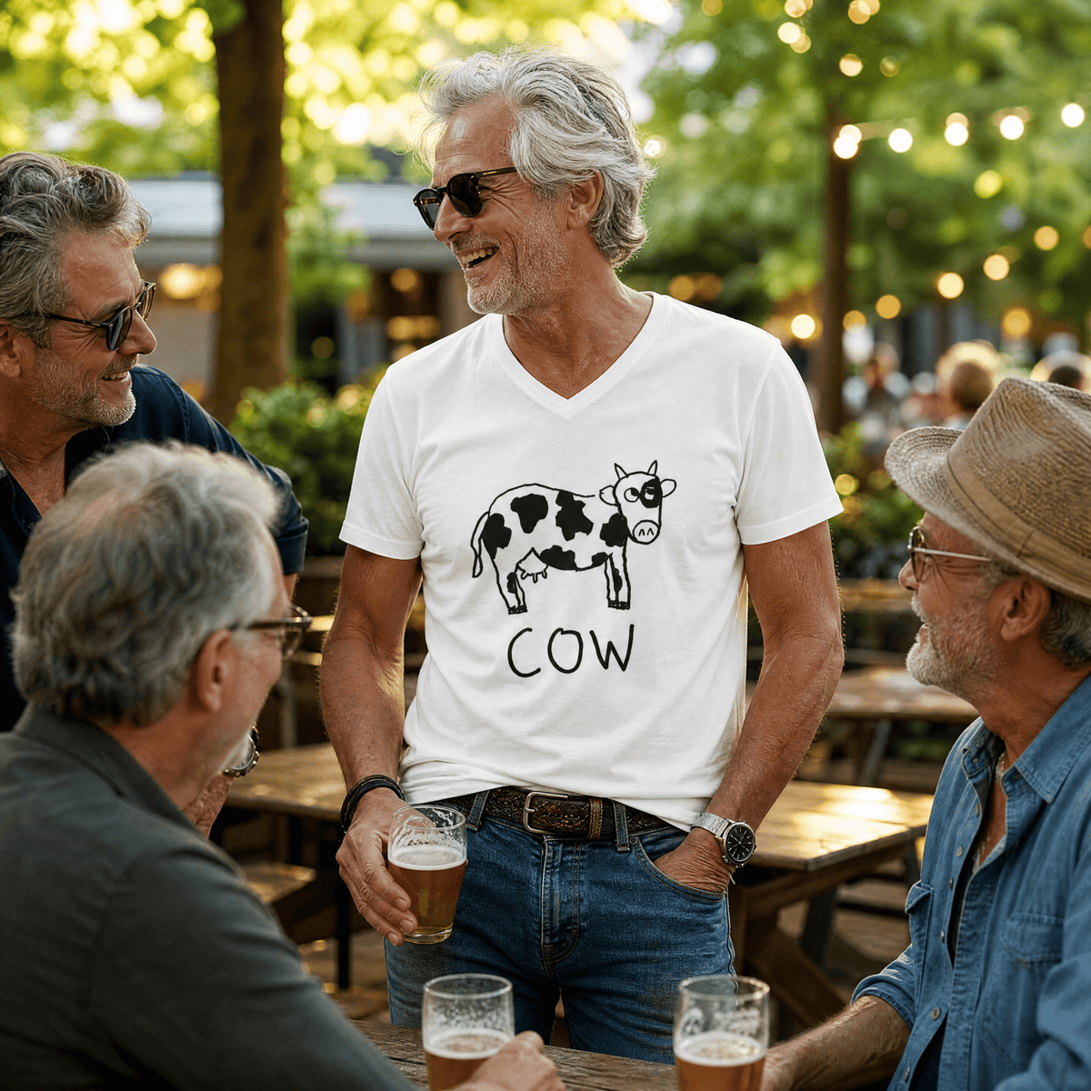 Cow - V-neck Tee - Che Cose Belle