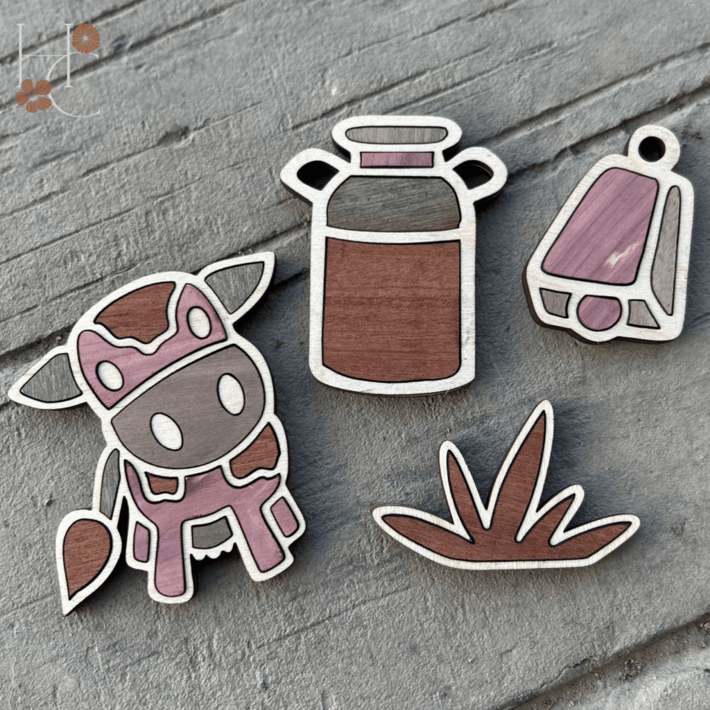 Cow Wood Magnet Set - Che Cose Belle