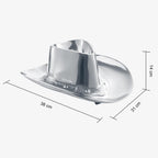 Cowboy Hat Chip and Dip Serving Bowl Silver Brass Snack - Che Cose Belle