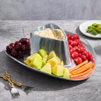 Cowboy Hat Chip and Dip Serving Bowl Silver Brass Snack - Che Cose Belle