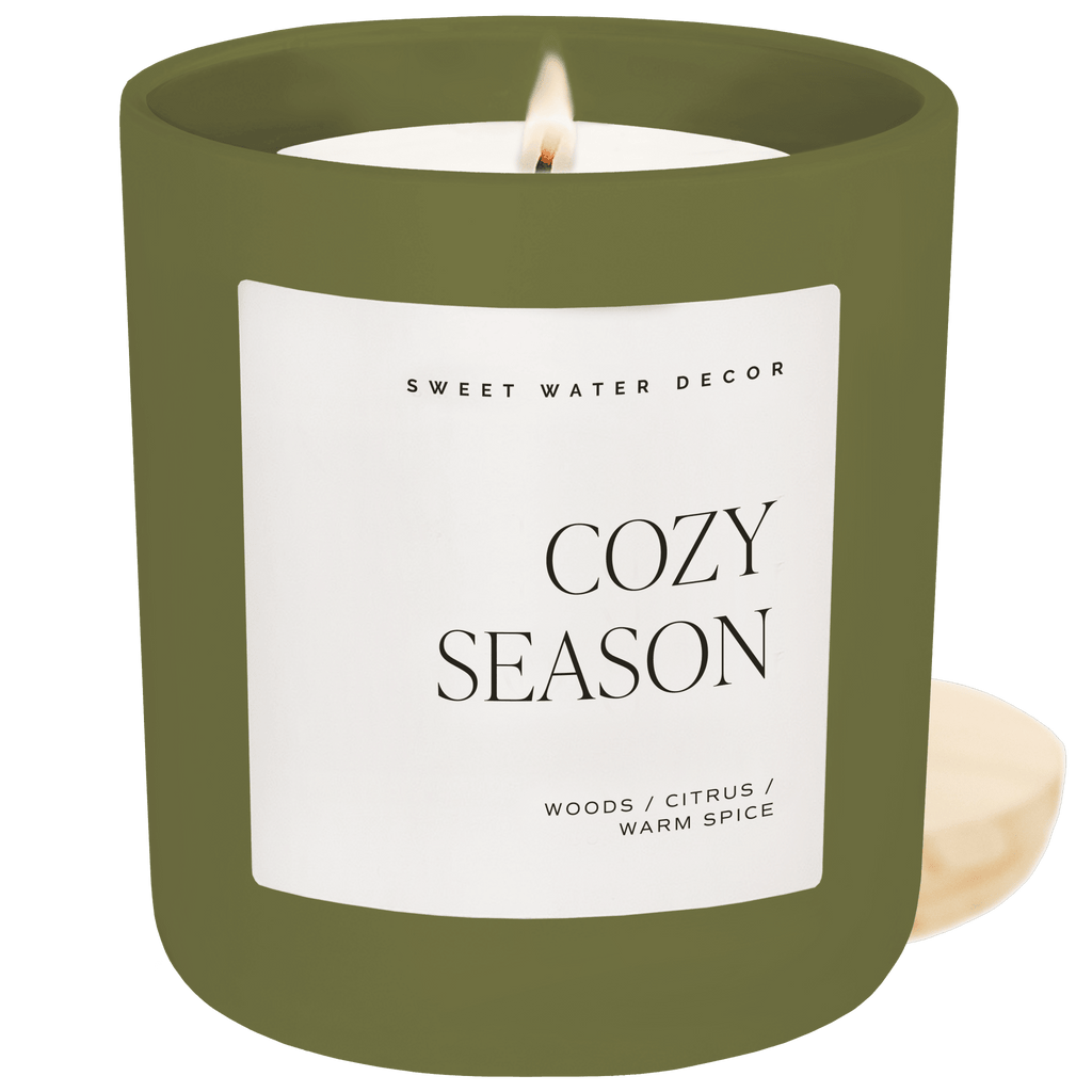 Cozy Season Soy Candle - Olive Matte Jar - 15 oz - Che Cose Belle