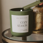 Cozy Season Soy Candle - Olive Matte Jar - 15 oz - Che Cose Belle