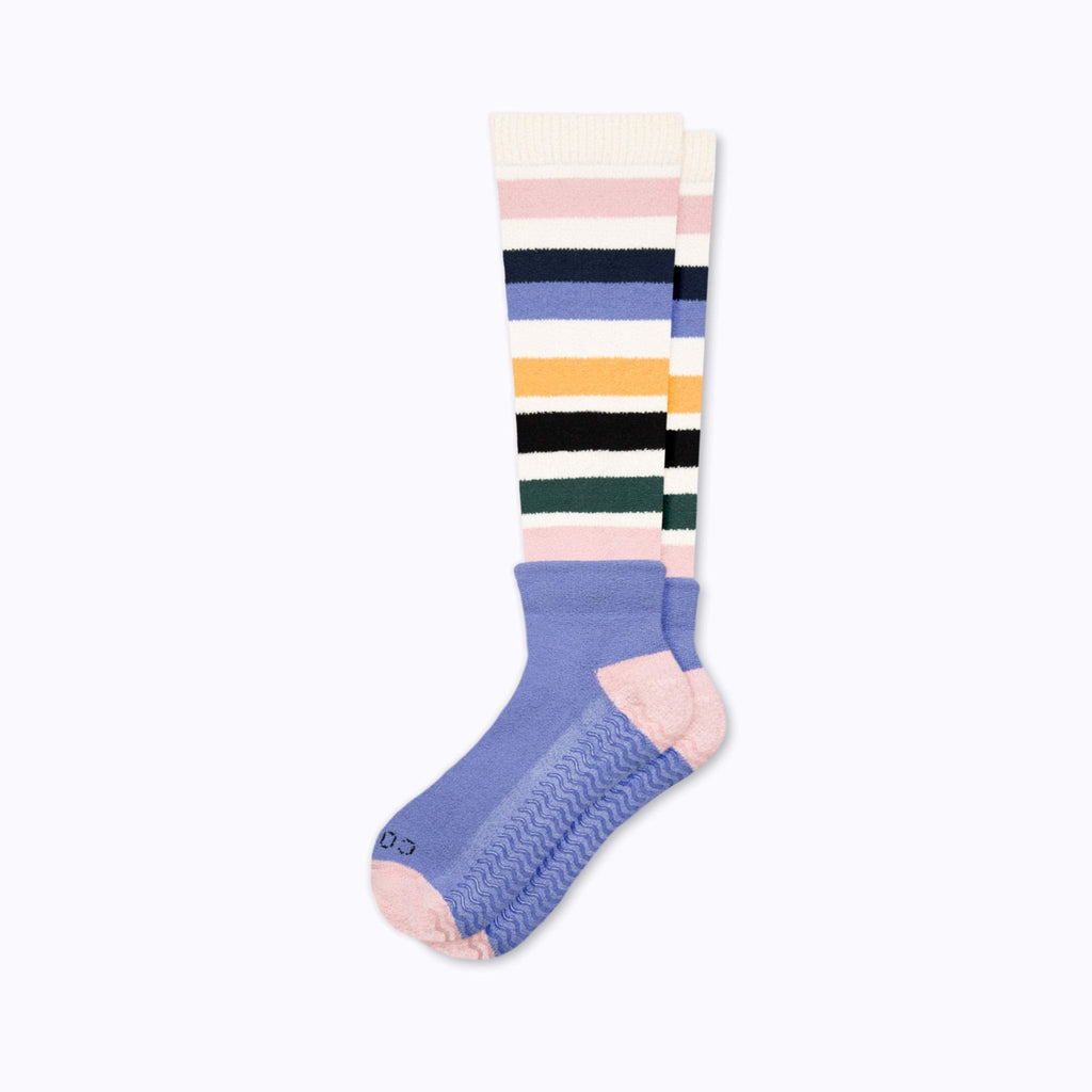 CozyGrip Compression Slipper Socks - Denim/Pink - Che Cose Belle
