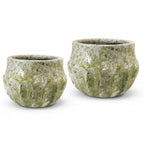 Crackle Glaze Green Terrazzo Terracotta Planter - Che Cose Belle