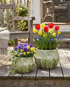 Crackle Glaze Green Terrazzo Terracotta Planter - Che Cose Belle