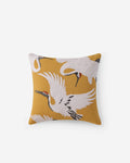 Crane Embroidered Throw Pillow - Che Cose Belle