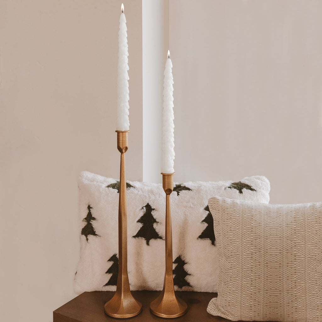 Cream Tree Taper Candles - Set of 2 - Che Cose Belle