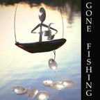 Creative Fishing Man Spoon Fish Sculptures Wind Chime Home Bedroom Painted Fish Mobile Tropical Fish Home Decor Yard Garden Hanging Ornament Decoration - Che Cose Belle