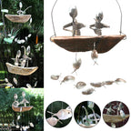 Creative Fishing Man Spoon Fish Sculptures Wind Chime Home Bedroom Painted Fish Mobile Tropical Fish Home Decor Yard Garden Hanging Ornament Decoration - Che Cose Belle