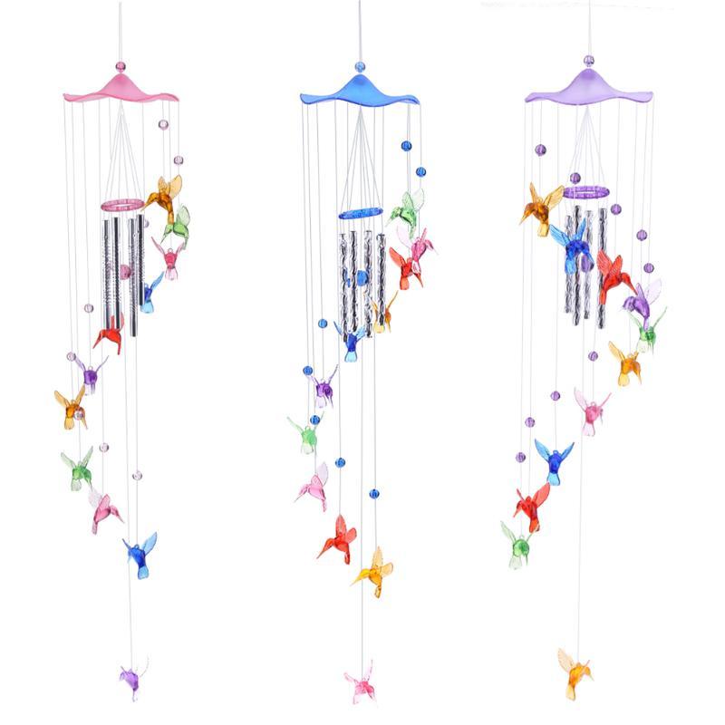 Creative Lucky Humming Bird Mobile Hanging Wind Chimes Bells Ornaments Hanging Gifts Dream-catcher Pendant Wall Home Car Decor Garden Wedding Window Decoration - Che Cose Belle