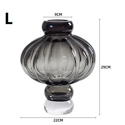 Creative New Lantern Glass Vase Living Room Dining Table Flower Arrangement - Che Cose Belle