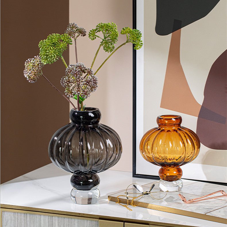 Creative New Lantern Glass Vase Living Room Dining Table Flower Arrangement - Che Cose Belle
