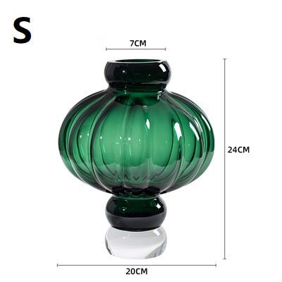 Creative New Lantern Glass Vase Living Room Dining Table Flower Arrangement - Che Cose Belle