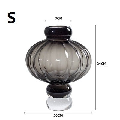 Creative New Lantern Glass Vase Living Room Dining Table Flower Arrangement - Che Cose Belle