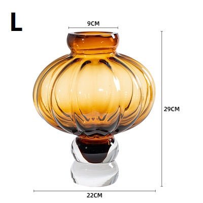 Creative New Lantern Glass Vase Living Room Dining Table Flower Arrangement - Che Cose Belle