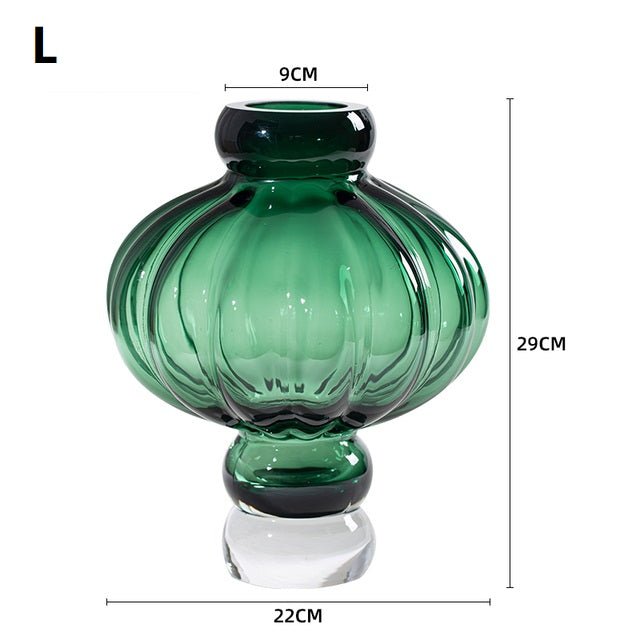 Creative New Lantern Glass Vase Living Room Dining Table Flower Arrangement - Che Cose Belle