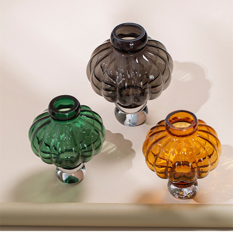 Creative New Lantern Glass Vase Living Room Dining Table Flower Arrangement - Che Cose Belle